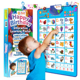 Happy Birthday Interactive Alphabet & Numbers Learning Poster