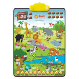 Just Smarty Happy Zoo Interactive Learning Poster with Animal Sounds