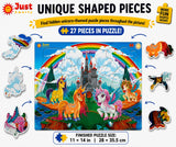Unicorn puzzle with tray for kids ages 3+