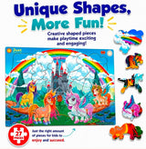 Rainbow unicorn puzzle with unique shaped pieces