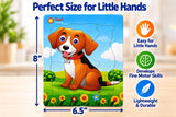 Extra durable cardboard puzzle pieces for little hands
