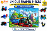 Just Smarty Train Puzzle for Boys and Girls, 31 Pieces