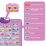 Talking ABC poster teaches letters, words and counting