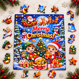 Durable cardboard Christmas puzzle for kids