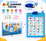 Green and red answer feedback lights on talking ABC poster