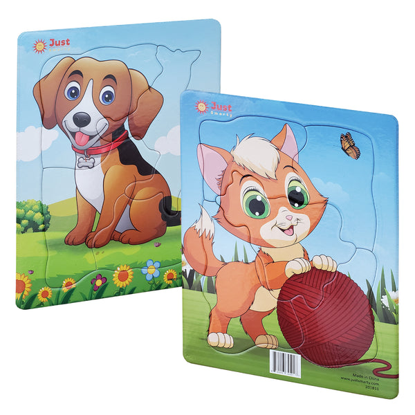 Just Smarty Kitten & Puppy Jigsaw Puzzle Set of 2 for Kids Ages 1-3